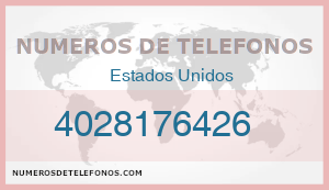 Telefono 4028176426