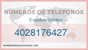 Telefono 4028176427