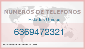 Telefono 6369472321