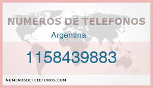 Telefono 1158439883